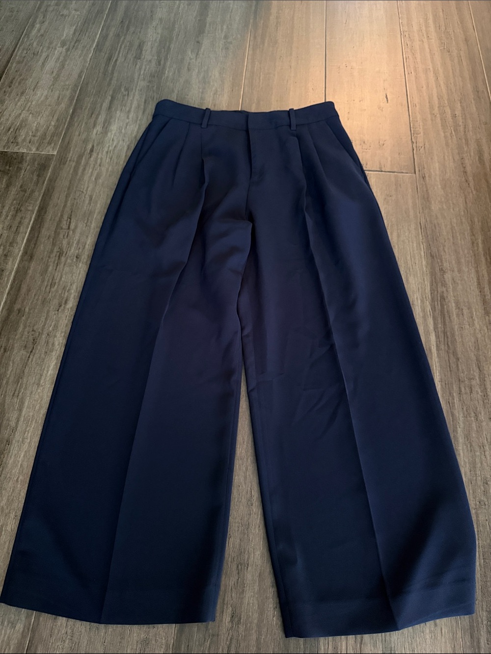 GAP Women's Wide-Leg Trousers - Navy